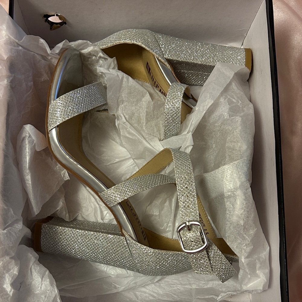 Silver Strappy Heels - Picture 7 of 8